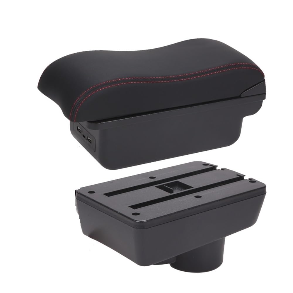 Aierdeyp B1 Black Red 3Usb Car Armrest Box For Opel For Corsa F 2019-2026