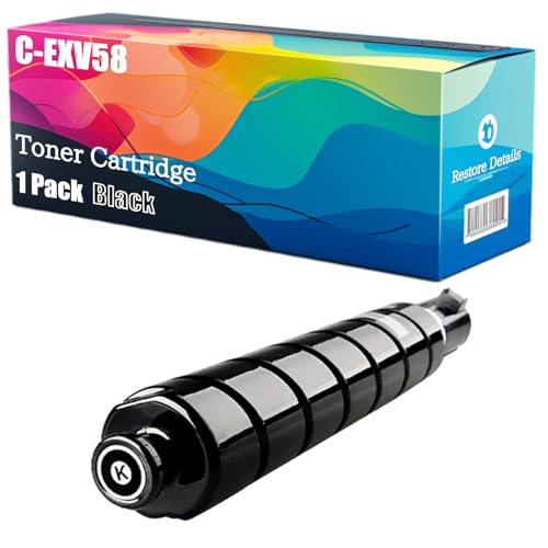 High Yield C-EXV58 3763C002AA 3764C002AA 3765C002AA 3766C002AA Toner Cartridge Compatible for Canon imageRUNNER ADVANCE DX C5840i C5850i C5860i Printer, Unleash High-Definition Printing (Black)