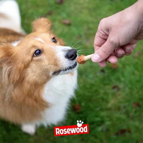 Rosewood Dumbbells Lachs – Kauknochen für Hunde, Kausnack aus Rinderhaut mit Lachs, unterstützt die Zahnpflege… – Ansicht 6