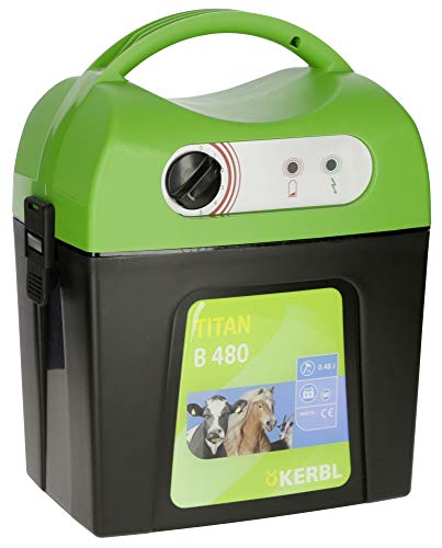 Kerbl TITAN B 480 392504 - Valla para caballos (batería para cercas de caballos con poco crecimiento, para vallas estándar)