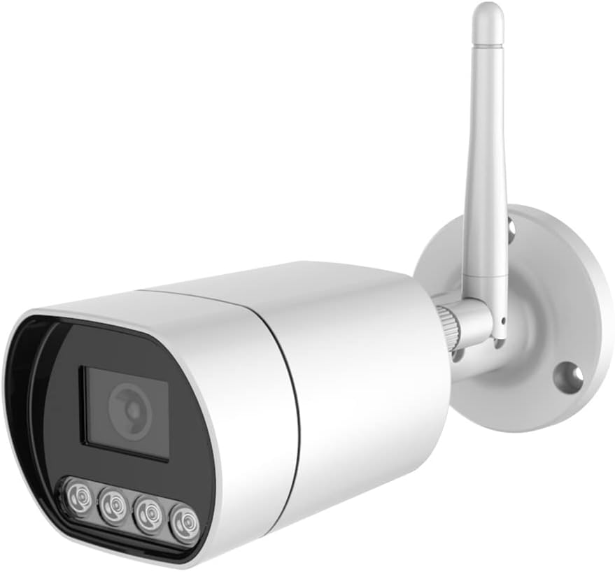 EXVIST 3MP Dual Light Bullet RTMP Camera, HD 3MP Wireless IP Camera, Compatible with Hikvision, 2.8mm, Built-in Audio, IP66, RTMP to YouTube, Facebook etc.