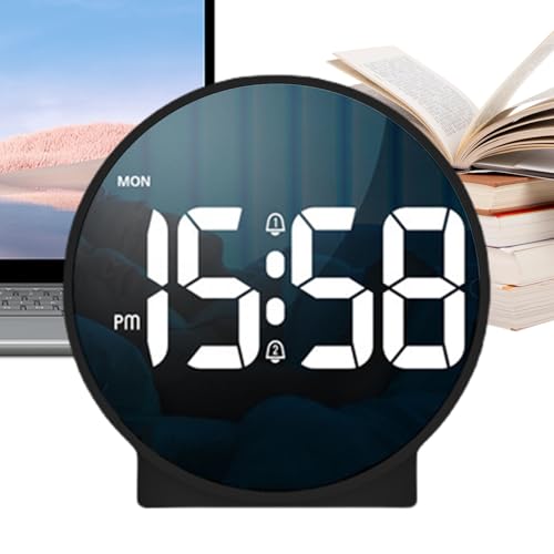 Horloge Moderne avec Affichage Clair Réglable et Miroir - 7