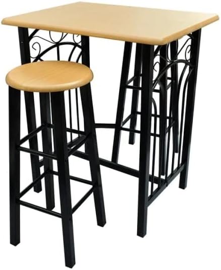 vidaXL Dining Set, Table and Stool for Kitchen Dining Room Furniture Home Restaurant Bar, Bar Stool for Dinner, Dinner Table, Modern Style, MDF