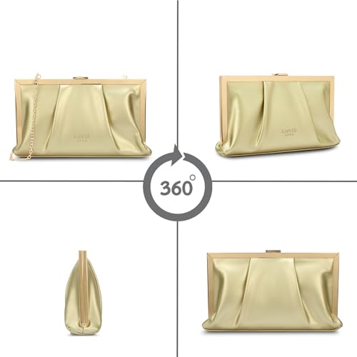 Image of Lavie Luxe Women's Pleatz25 Framed Clutch | Ladies purse | Gift For Women