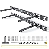 2pcs Floating Shelf Bracket Heavy Duty,Decorative Floating Shelf Hardware Hidden Black Metal Fireplace Mantel Brackets (18