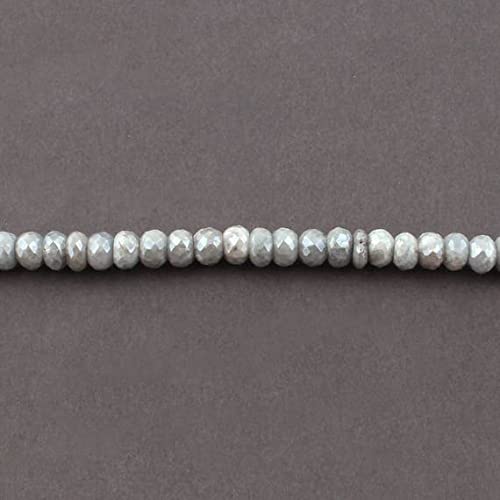 Perles aigue-marine facettées 8mm LKBEADS SB3388 finies à l'argent pour éviter les gemmes ternes