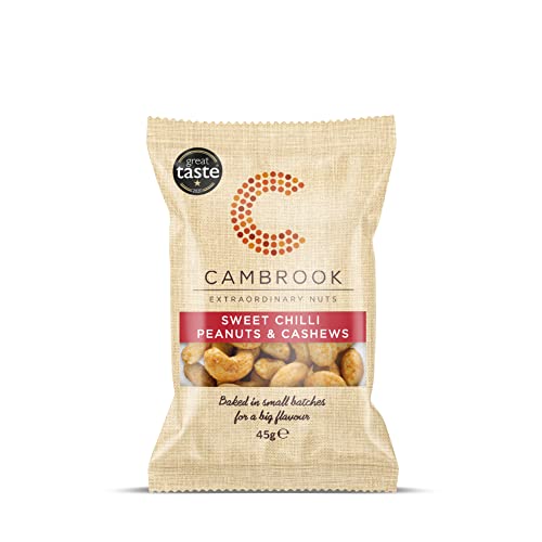 Cambrook - Baked Sweet Chilli Peanuts & Cashews, 45G Bag