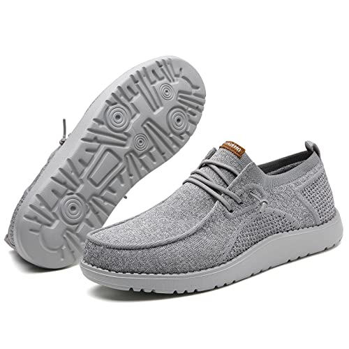 Men Wide Width Shoes Men's Loafers & Slip-Ons For Plantar Fasciitis Hs Light Grey 11 #TOP2