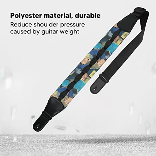 Sangle De Guitare, Sangles Réglables En Polyester Durable, Tendance, Impression, Décompression, Sangle De Basse Pour Guitariste - Les Beatles, Paul McCartney, John Lennon, RIngo Starr, George Harrison Sangle De Guitare, Sangles Réglables En Polyester Durable, Tendance, Impression, Décompression, Sangle De Basse Pour Guitariste – Image 4