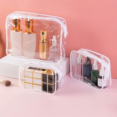 Lot de 30 Trousses de Toilette Transparentes Imperméables, Format Cabine – vue 4