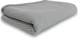 Simple Houseware Waffle Weave Gray Matter Microfiber Drying Towel, 25 x 36 Inches