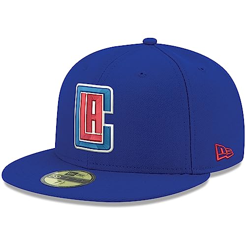 New Era NBA 59FIFTY Team Color Authentic Collection Fitted On Field Game Cap Hat (as1, Numeric, Numeric_6_and_7_eighths, Los Angeles Clippers)