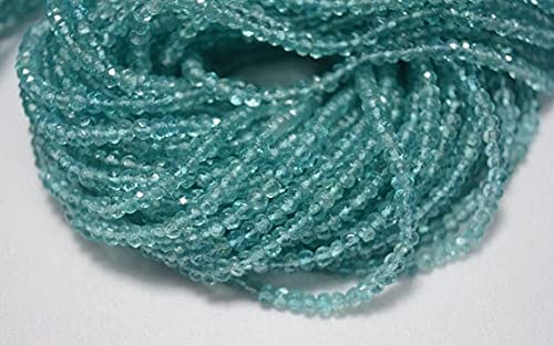 Perles apatite bleue facettées 3.5mm pour créer vos propres bijoux d'été personnalisés