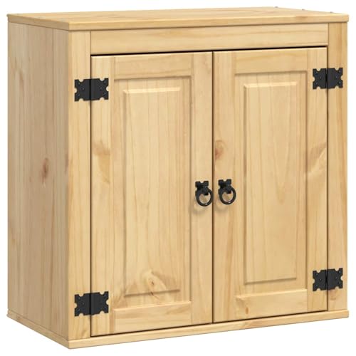 Tomostar Meuble Haut de Cuisine, Armoire Suspendue Cuisine avec étagère avec Porte Miel 60 x 32 x 40 cm Pin Massif