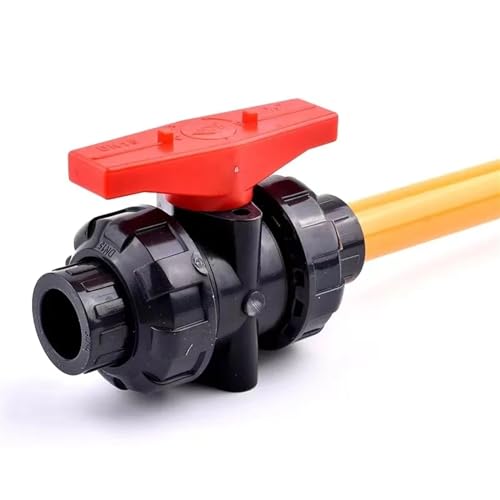 Válvula de bola de PVC de 2 vías: conector de 20 mm para riego de jardín 5