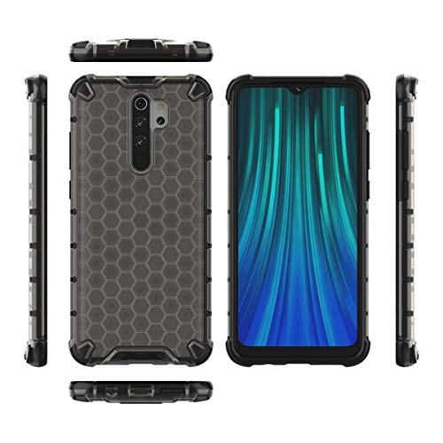 Image of Glasgow Back Case Cover for Mi Redmi Note 8 Pro Shockproof Military Grade Back Case Back Cover - Black