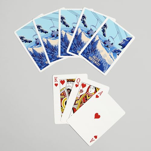 Lantern Press Pacific Northwest naipes poker 52 cartas miniatura 7
