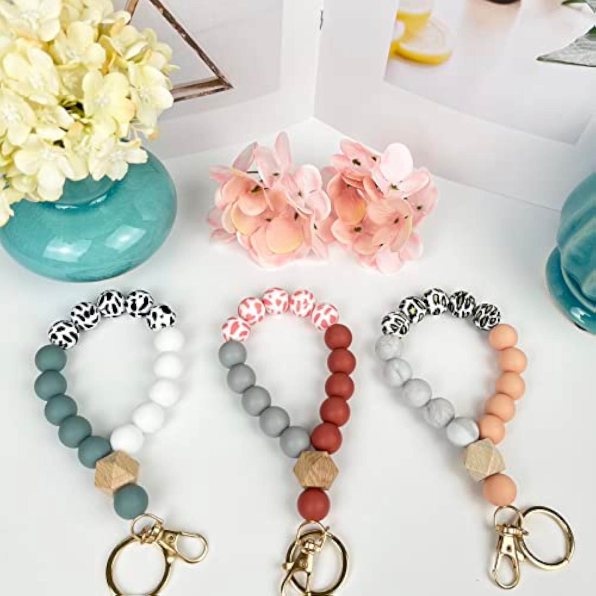 100pcs Silicone Beads for Keychain Making