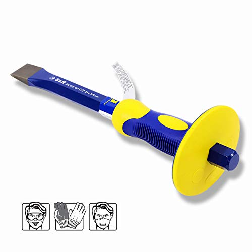 Miniatura 7 de S R Cincel Albañil Plano Con Protector Mano. Cincel Plano Para Baldosas Y Mamposteria