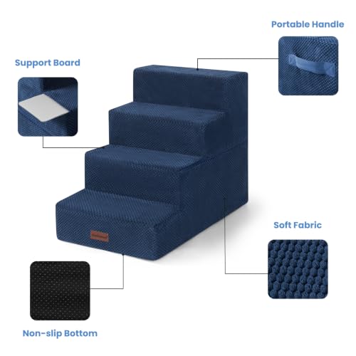 Image of Aodisman Dog Steps for Bed & Couch,18.5 inch H 4-Step Pet Stairs for Small Dogs