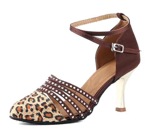 Chaussures Modern Jazz Femme Marron à Talon de 7.5cm en Taille 38 2/3