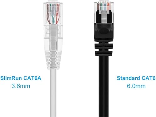 Miniatura 2 de Monoprice Cable de conexión Ethernet Cat6 de 7 pies, nivel de componente, blanco, UTP 28AWG 550 MHz, cable de cobre puro desnudo, sin enganches,