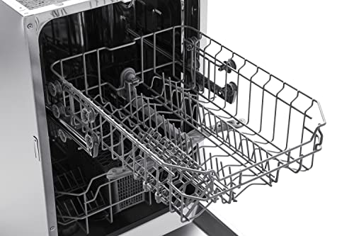 Respekta Spülmaschine teilintegriert 45 cm / Einbau-Geschirrspüler mit flexiblem Besteckkorb / 6 Programme / Startzeitvorwahl / 9 Maßgedecke / LED-Display / GSP45TIDM