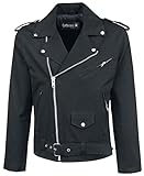 Gothicana by EMP Herren schwarze Übergangsjacke im Bikerlook L