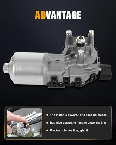 Image of ROADFAR Front Windshield Wiper Motor Compatible for Dodge for Avenger 09-14 | Fit For Buick For Enclave 2008-2012|For Chevrolet For Traverse 2009-2012|For GMC For Acadia 2007-2012|OEM:40-1070|4 Pins