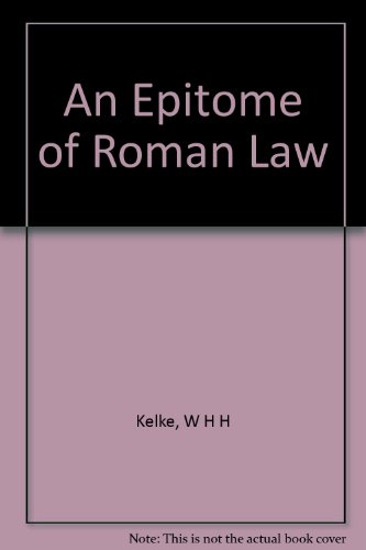 An Epitome of Roman Law B007ZJPC0M Book Cover