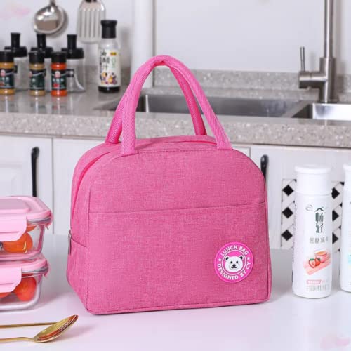 Bolsa Sacola Térmica Lancheira Marmita Academia Trabalho (Bolsa Rosa)