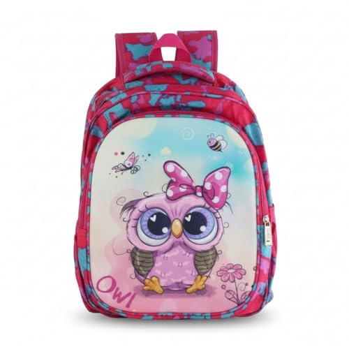 Mochila Infantil 3D Corujinha 15” 38cm Confortável e Prática para Escola e Passeios