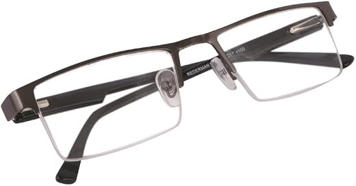 Jackals Half Rim Rectangle Reading Glasses For Men &amp; Women (50 mm)