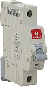Havells DHMGBSPF006 PVC Plastic 6A MCB SP B Curve (White)