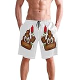 ALARGE Badehose für Herren mit lustigem Kackhaufen, schnelltrocknend.