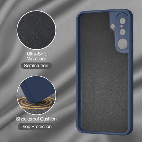 Image of SBMS Silicone Back Cover Case for Samsung Galaxy M36 5G / F36 5G | Soft Micro-Fibre Lining Inside | Camera Protection Bump | Shockproof Back Cover Case for Samsung M36 5G / F36 5G (Blue)