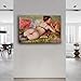 XEDYYYI Nude Art Poster Sexy Woman in Black Garter Booty Half Naked Woman Nude Girl Painting Poster Canvas Painting Wall Art Poster for Bedroom Living Room Decor 18x12inch(45x30cm), Frame-style