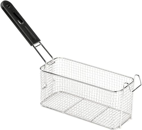 Vzfv フライバスケット ステンレス製 揚げかご ざる 揚げ物用・フライヤー用 油切り・油こし メッシュ 取り外しハンドル 業務用/家庭用 キッチン ポテト 唐揚げ チップスに適用 24×19.2×10.5cm (24*10*10.7cm)