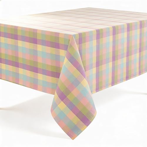 Urban Villa Tablecloth Cotton Tabletop 60x102 (8-10 Seats) Easter Checks