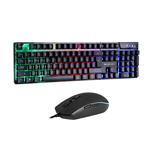 Zebronics War Gaming Keyboard and Mouse Combo,Gold Plated USB, Braided Cable,Multicolour LEDs/Gaming Mouse with breathing LEDs and 3200 DPI - Image 4