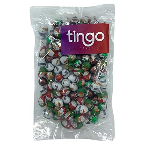 Milk Chocolate Christmas Foil Wrapped Balls (Snowman, Santa, Puddings) 250g Bag Cover