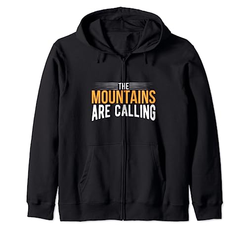 Nature Hiking Camping The Mountains Are Calling Sudadera con Capucha