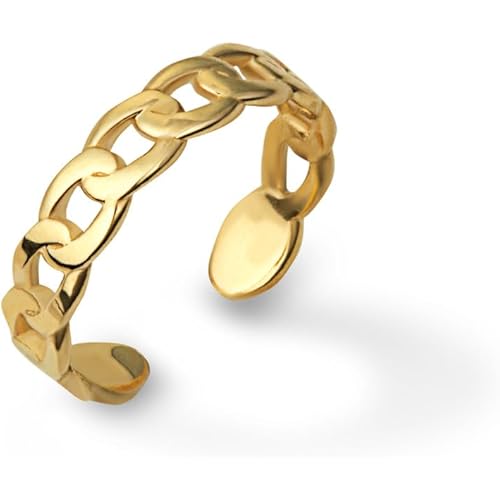 Claddagh Gold 10K and 14K Gold Cuban Chain Link Toe Ring Available in Yellow, Rose and White Gold