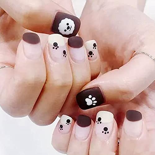 Cartoon Dog Nail Art Stickers, 3D Animal Dog Nail Self-Adhesive Sticker Design, Cute Dog Nail Transfer Decals Acrylic Supplies For Women Girls Manicure Charms Decorations, Diy Resin Nail Decal #TOP1