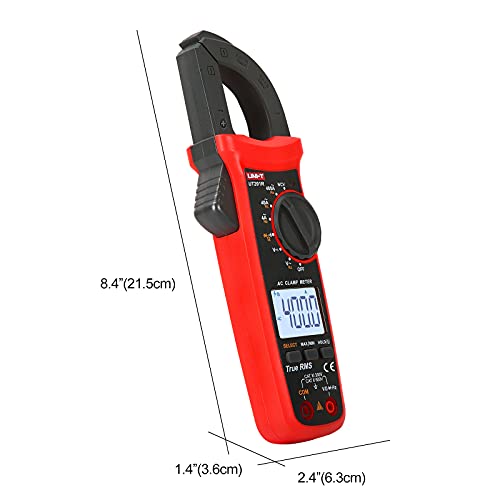 Image of UNI-T UT201R Digital Clamp Meter AC Current TRMS HVAC Amp Ohm Volt Meter Clamp On Multimeter Auto Ranging 4000Counts AC Current Frequency NCV AC DC Voltage Frequency Resistance Continuity Diode Tester