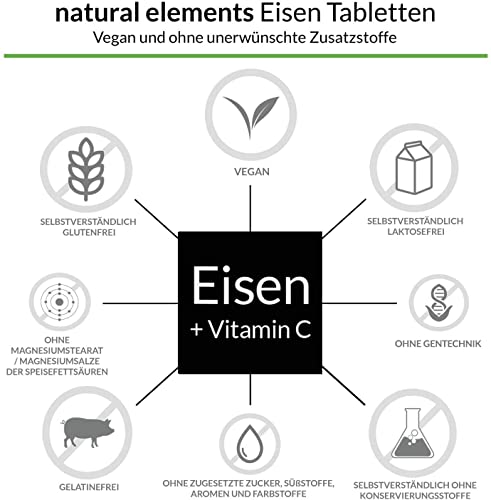 Eisen Tabletten mit 40 mg Vitamin C – 240 Stück