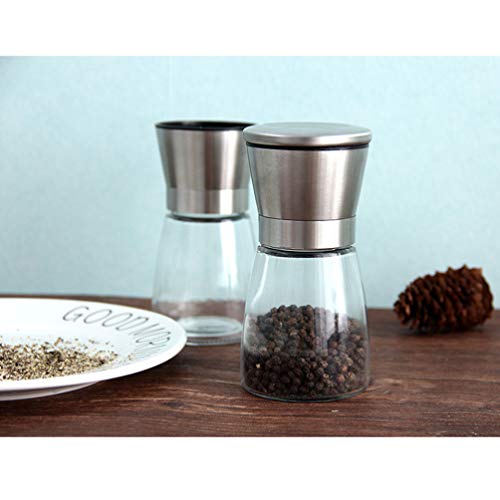 Yardwe 3Pcs Moedores de Sal de Aço Inoxidável Moedor de Pimenta Moinho de Sal Pimenta Shaker para Co