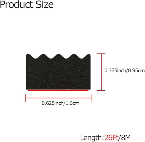Miniatura 2 de Sello de goma de espuma acanalada con cinta, autoadhesivo de goma de espuma EPDM para barco, automóvil, RV, marina, puertas de garajeventana y más,