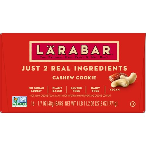 LÄRABAR - Original Fruit & Nut Bars Box Cashew Cookie 16
