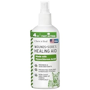 Soothe & Heal Fast – Natural Dog Wound Spray for Cuts, Hot Spots & Itchy Skin – Non-Toxic Hypochlorous Acid – Sting-Free Relief Made in USA, 4 oz